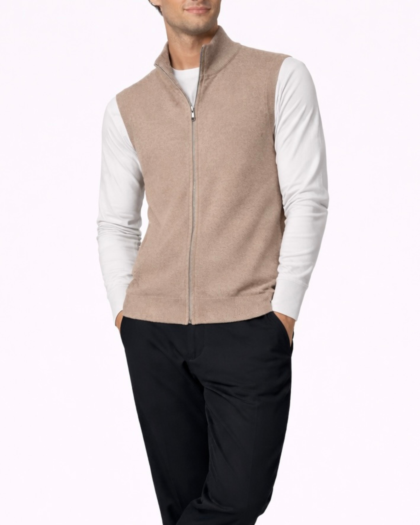 Premium Cashmere Vest - Camel